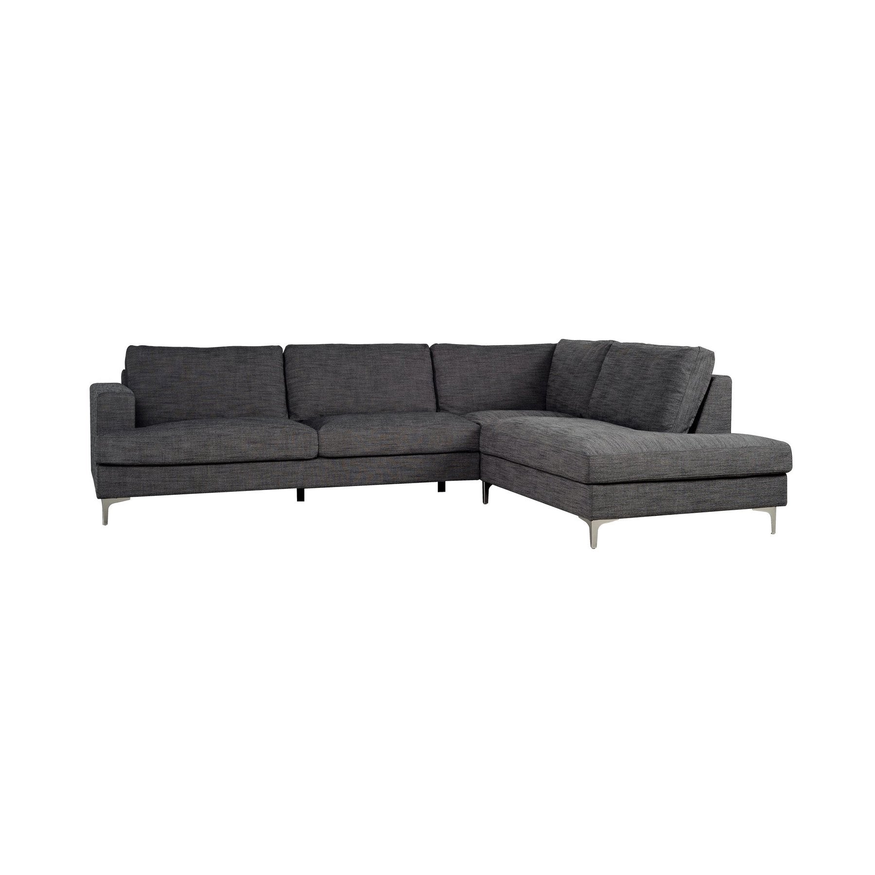 Feather Right Sectional - Charcoal