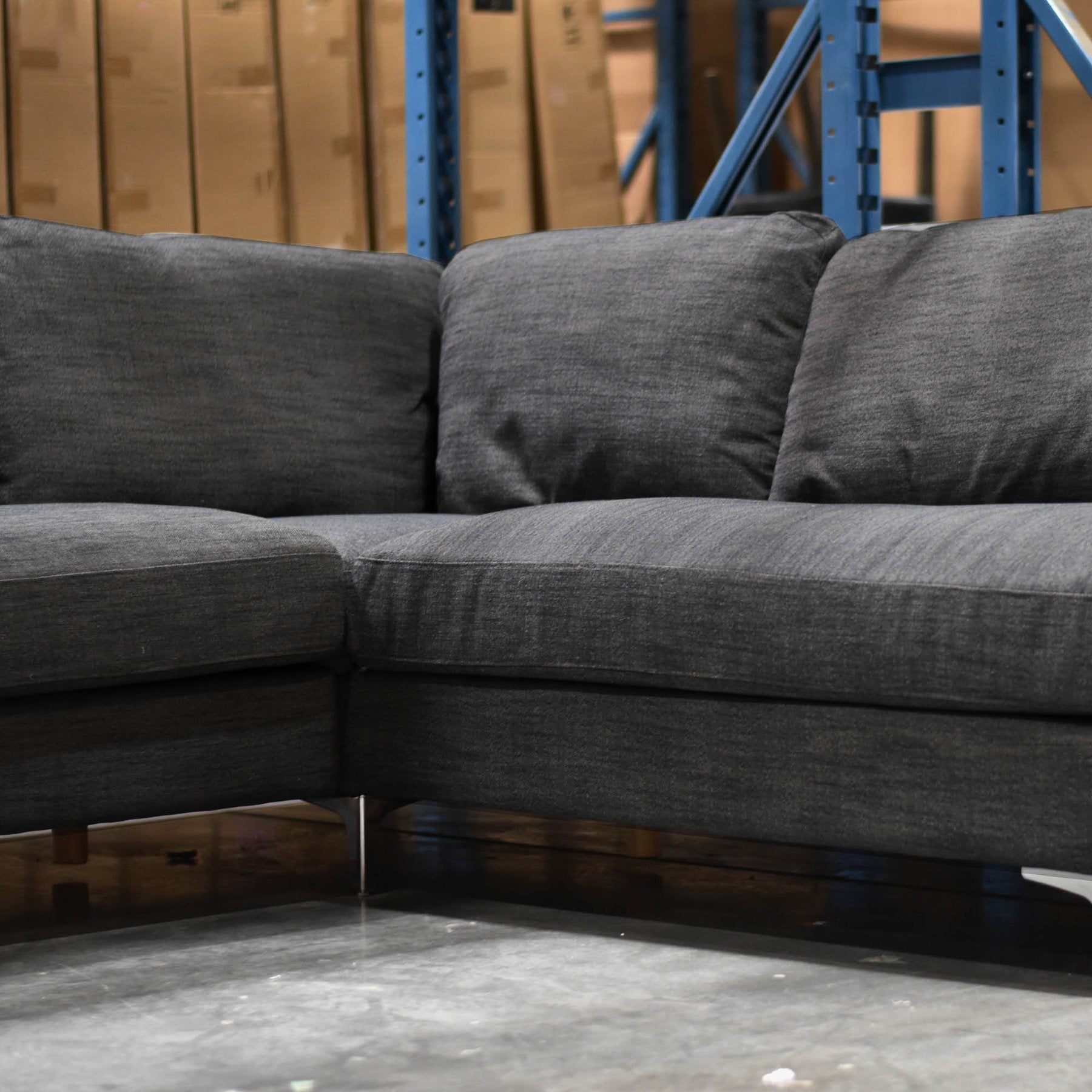Feather Right Sectional - Charcoal