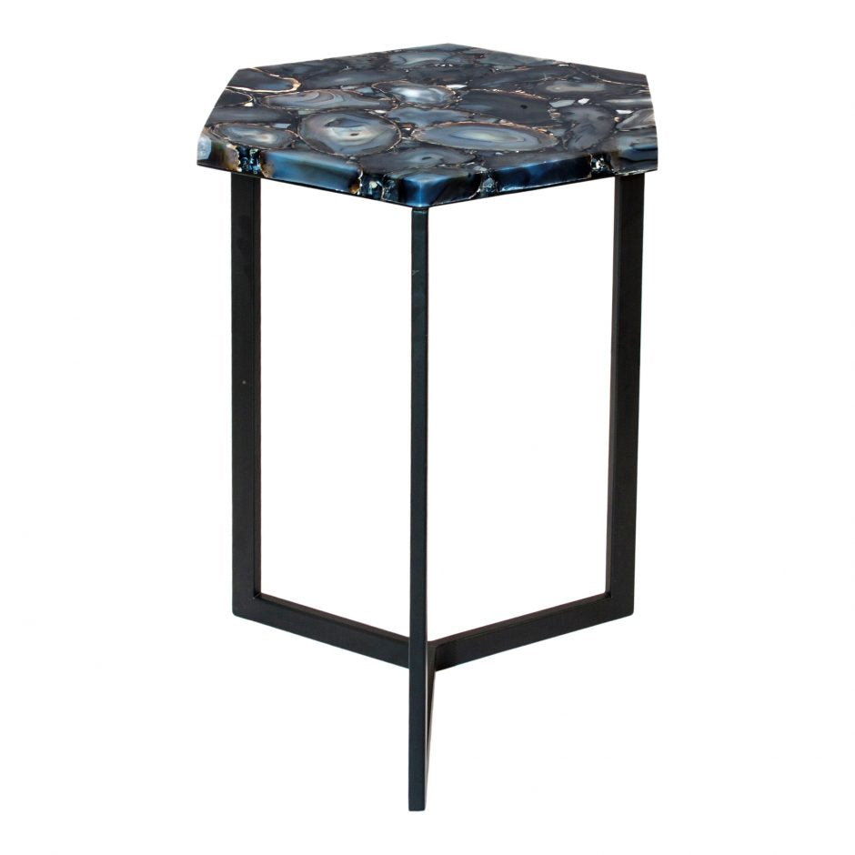 Hexagon Agate Accent Table