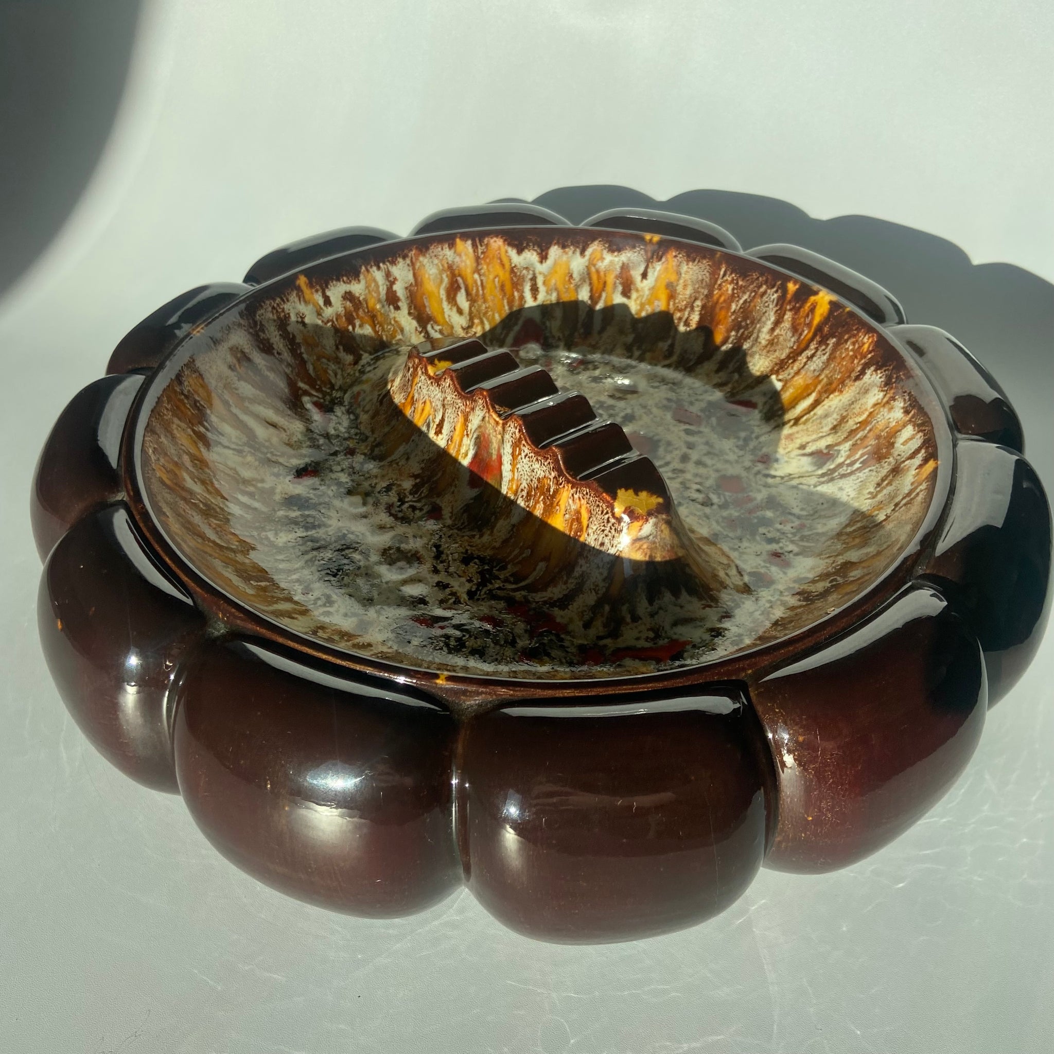 Large 70's Ceramic Table Ash Tray