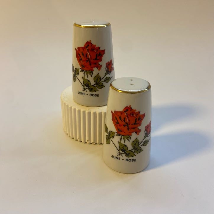 Floral Ceramic Salt & Pepper Shakers