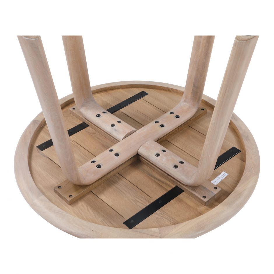 Malibu Round Dining Table- White Oak