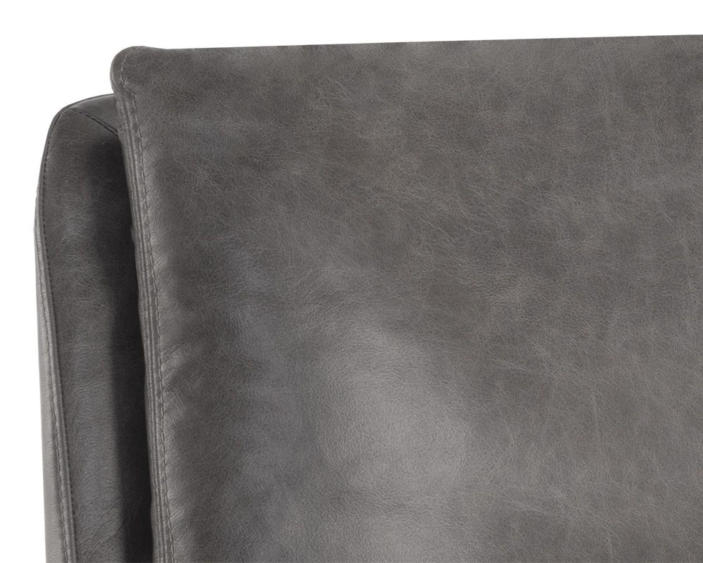 Cardona Swivel Lounge Chair - Marseille Concrete Leather