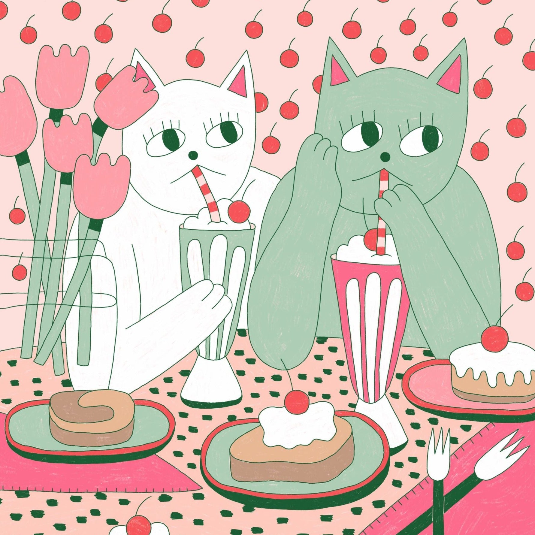 "Raspberry Mint" Print