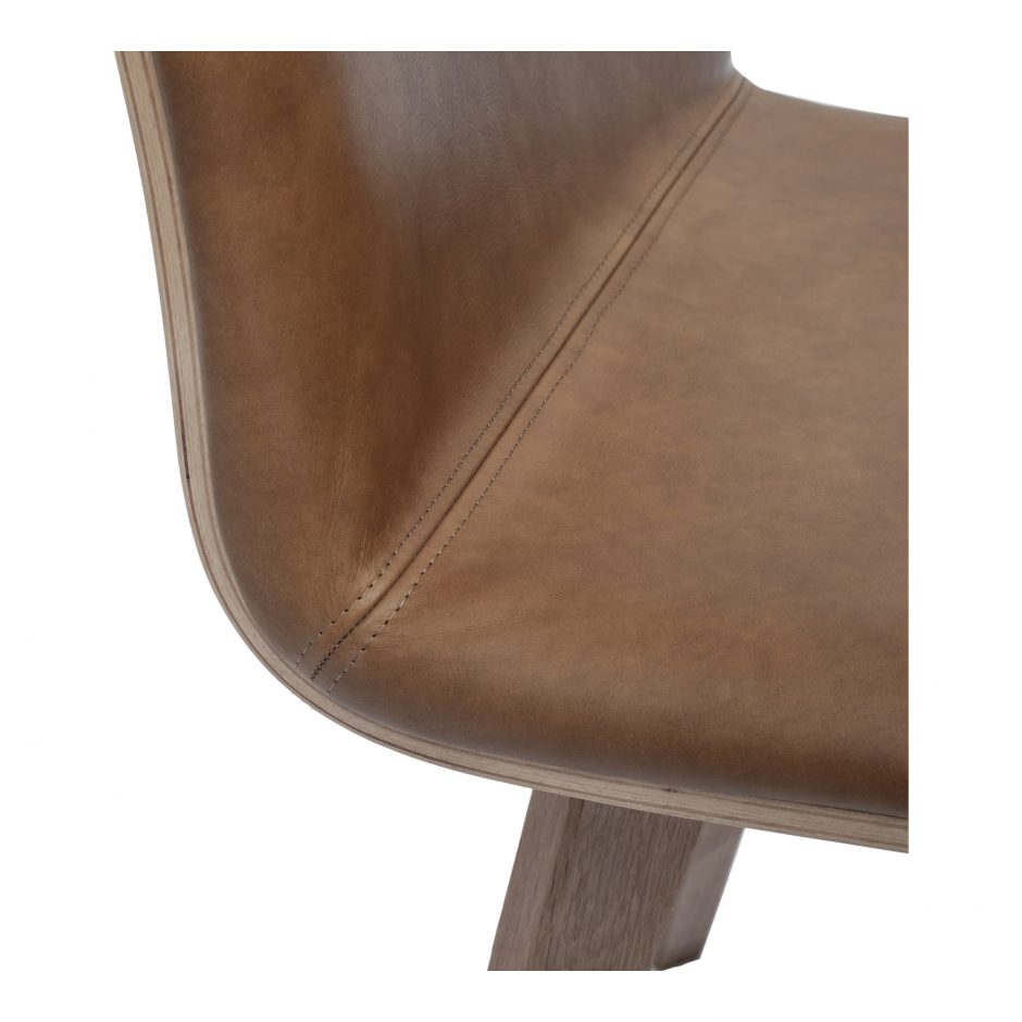 Napoli Dining Chair- Tan Leather