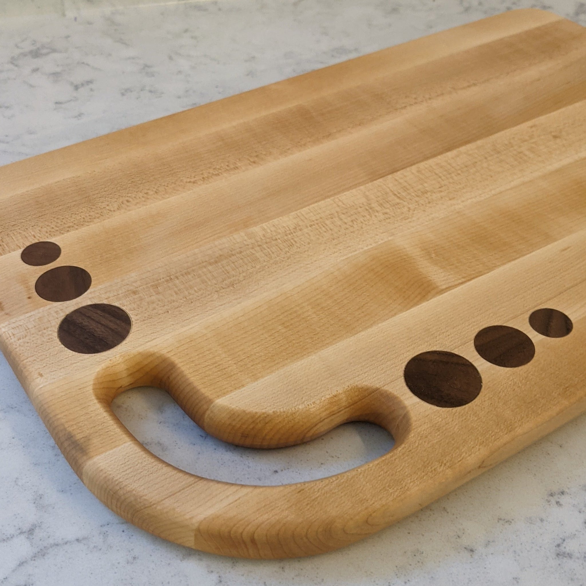 Maple Cutting Board with Walnut Inlay