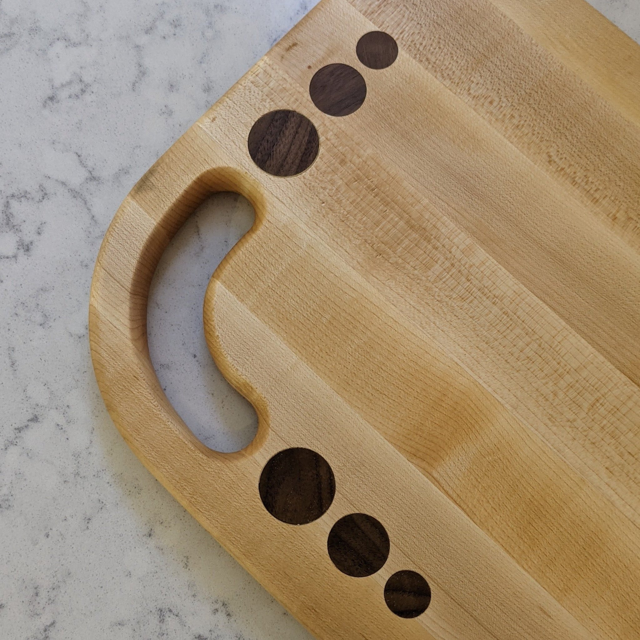 Maple Cutting Board with Walnut Inlay