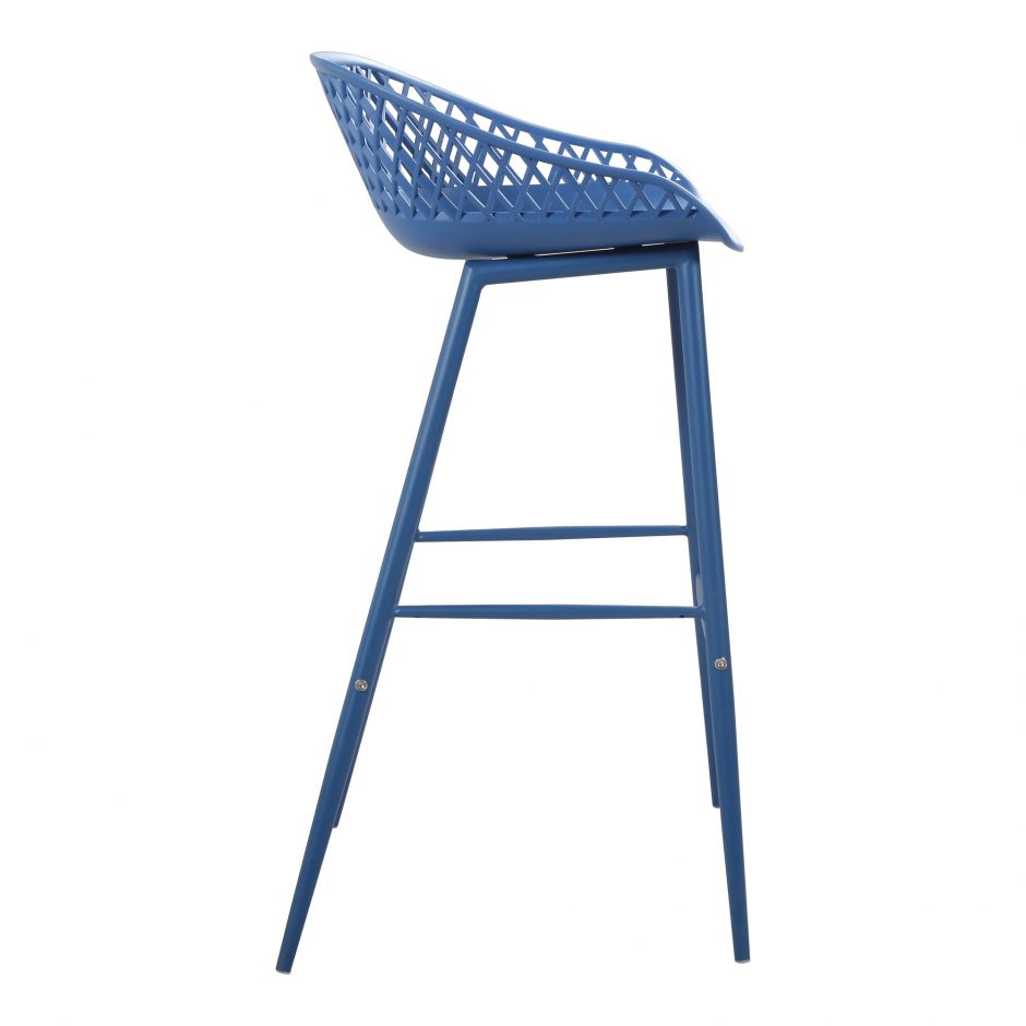 Piazza Outdoor Barstool- Blue