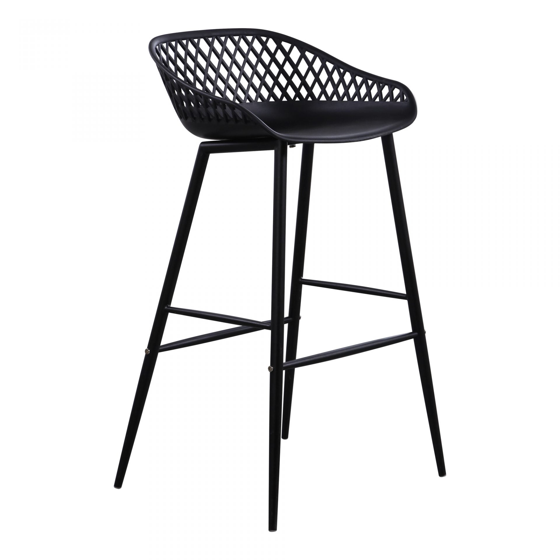 Piazza Outdoor Barstool- Black