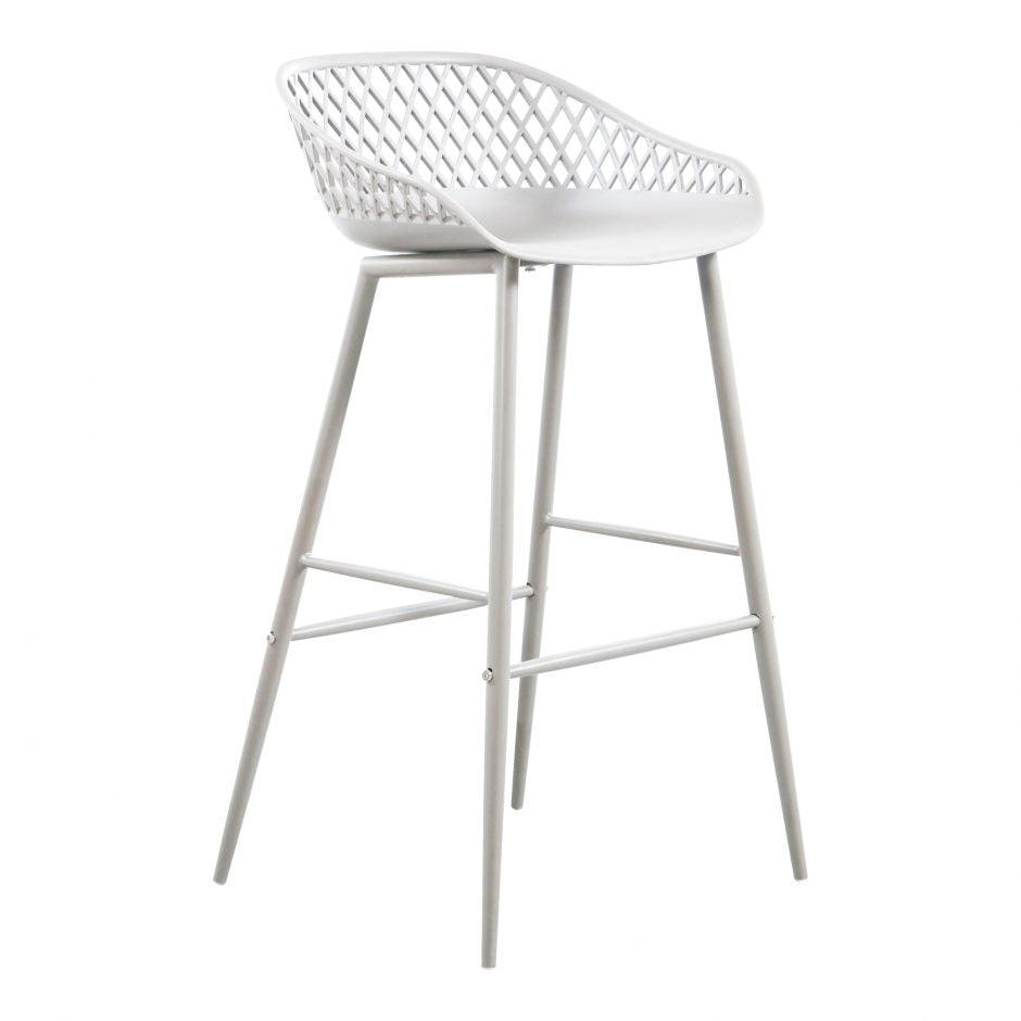 Piazza Outdoor Barstool- White