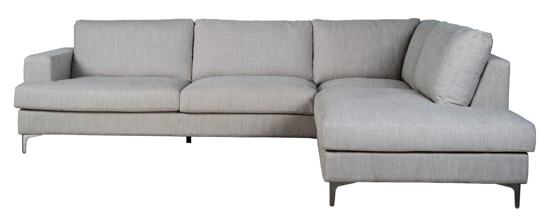 Feather Right Sectional - Dovetail linen