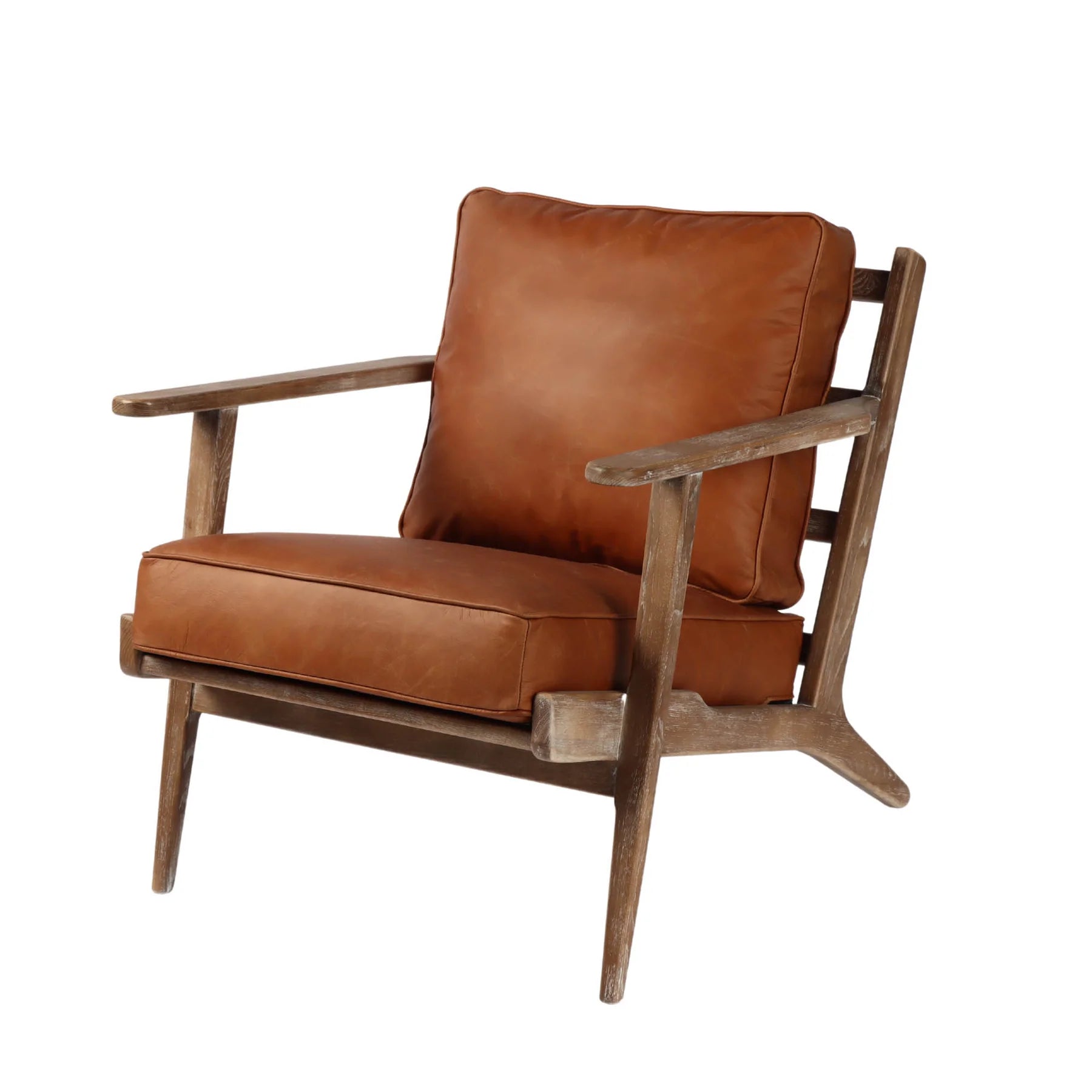 Junior Arm Chair Caramel Brown Leather Alt Haus Interior Design