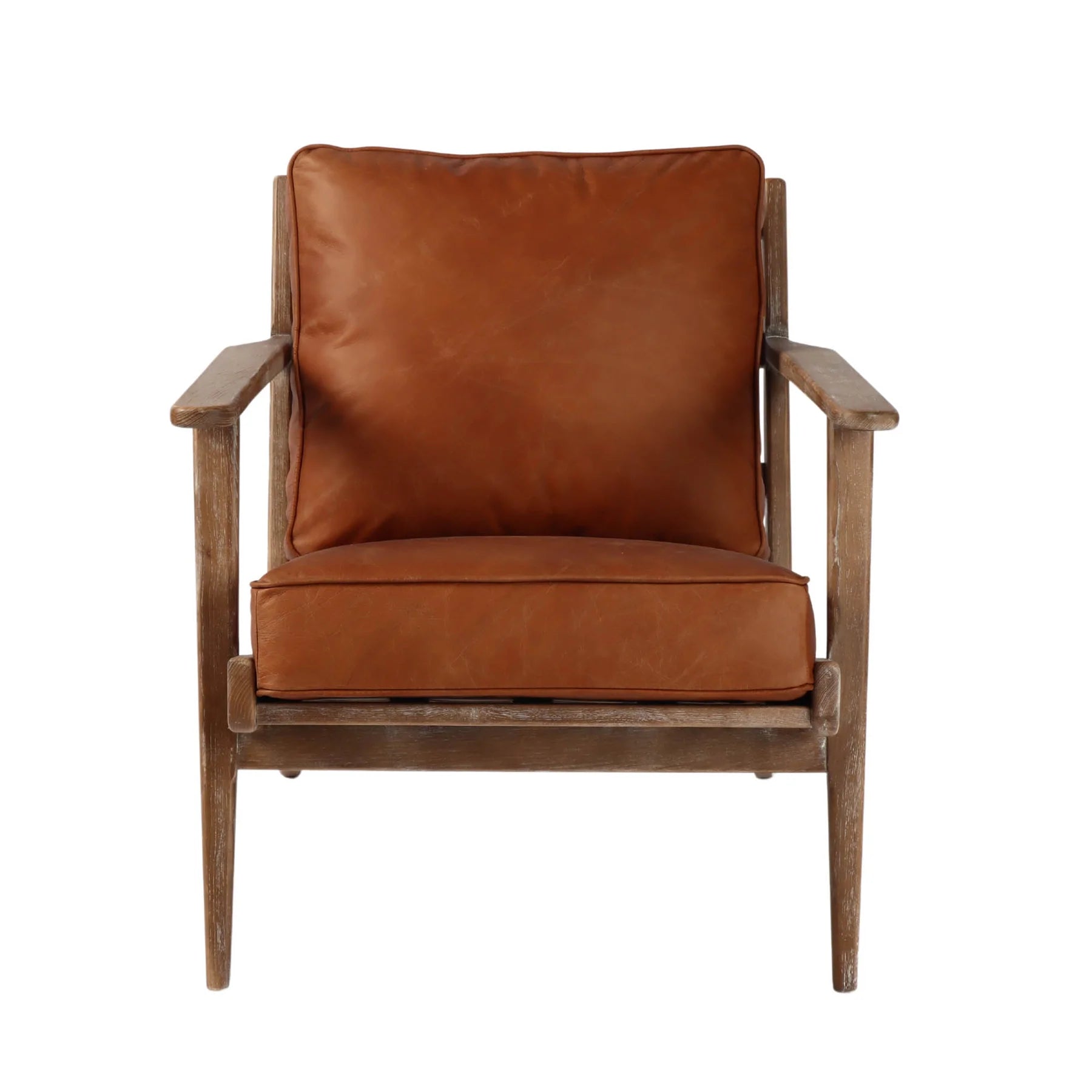 Junior Arm Chair Caramel Brown Leather Alt Haus Interior Design