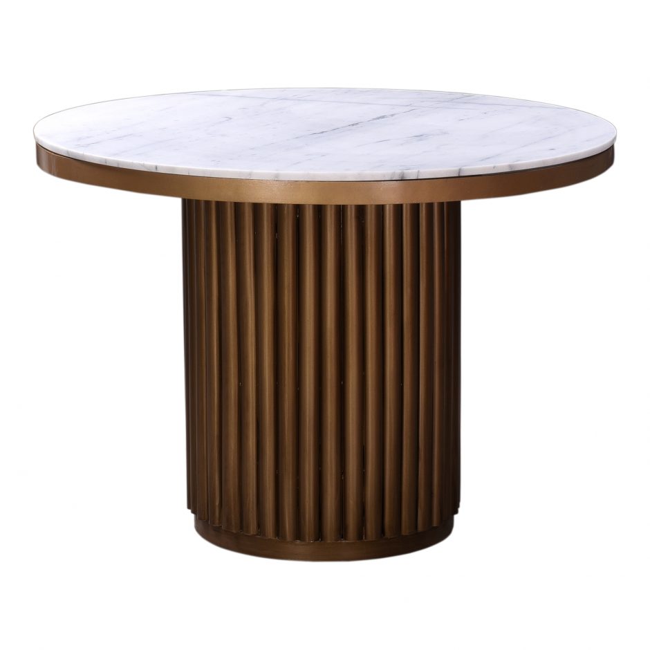 Tower White Marble Dining Table