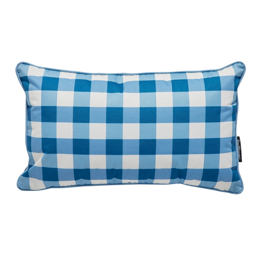Outdoor Cushion - 50x30cm gingham mineral  -  Throw Pillows  by  Basil Bangs