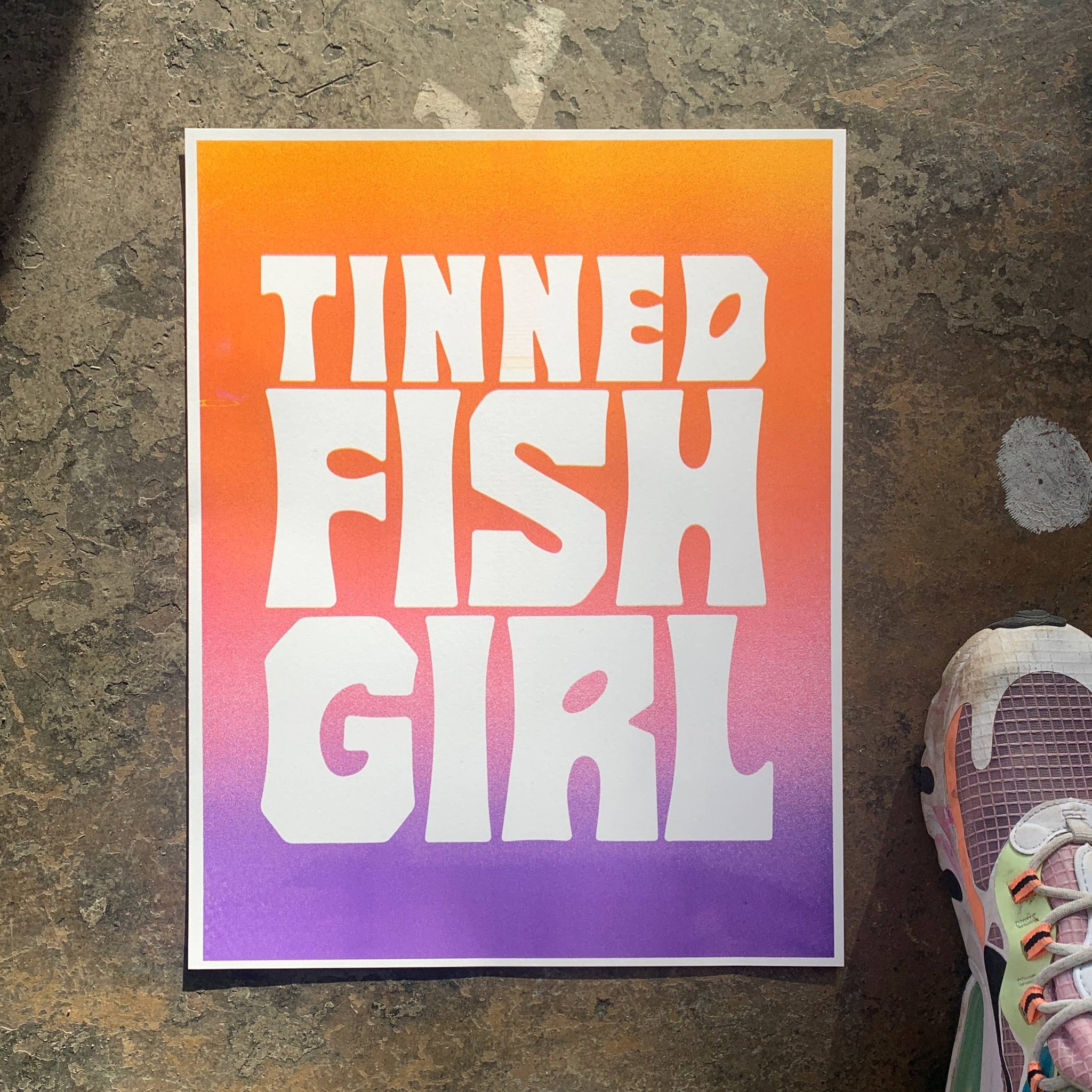 Tinned Fish Girl Risograph Print