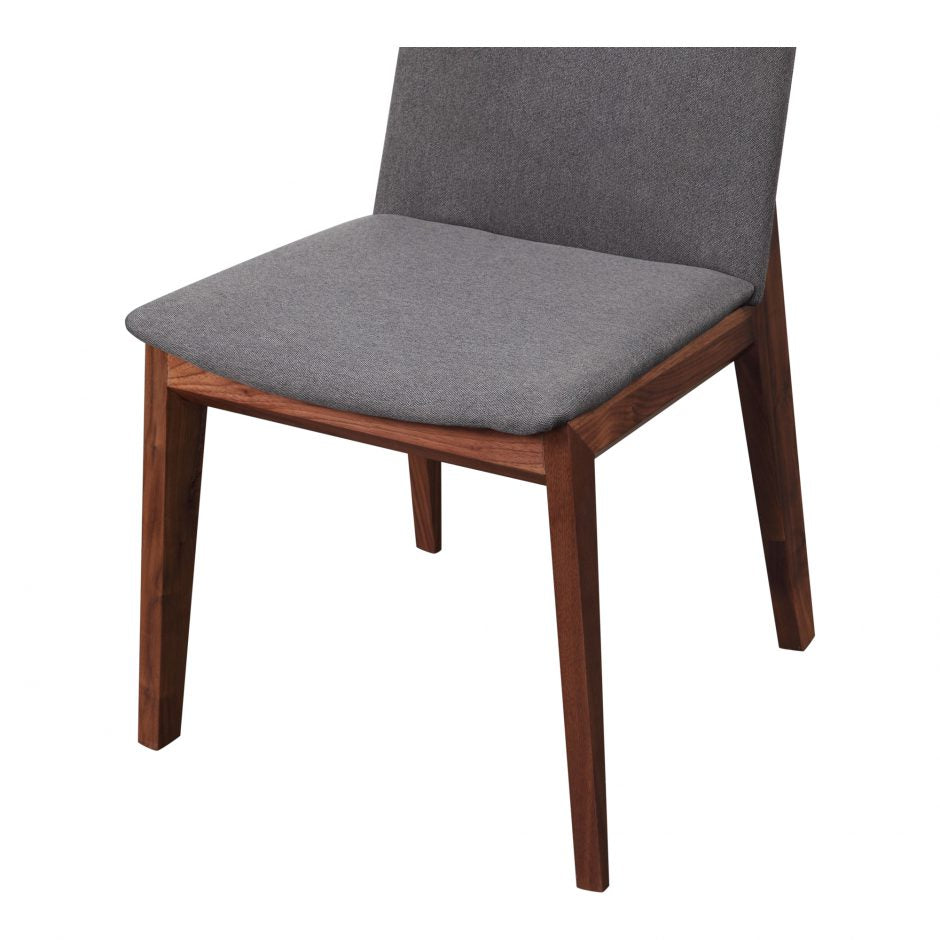 Deco Dining Chair | Grey with Walnut