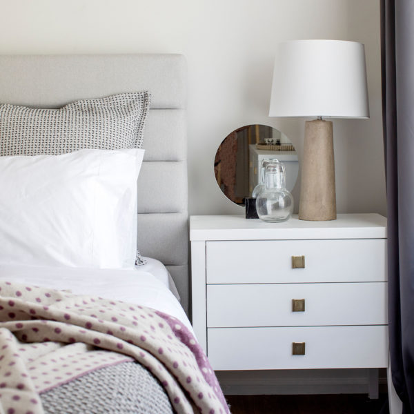 Hara 3 Drawer Nightstand | White