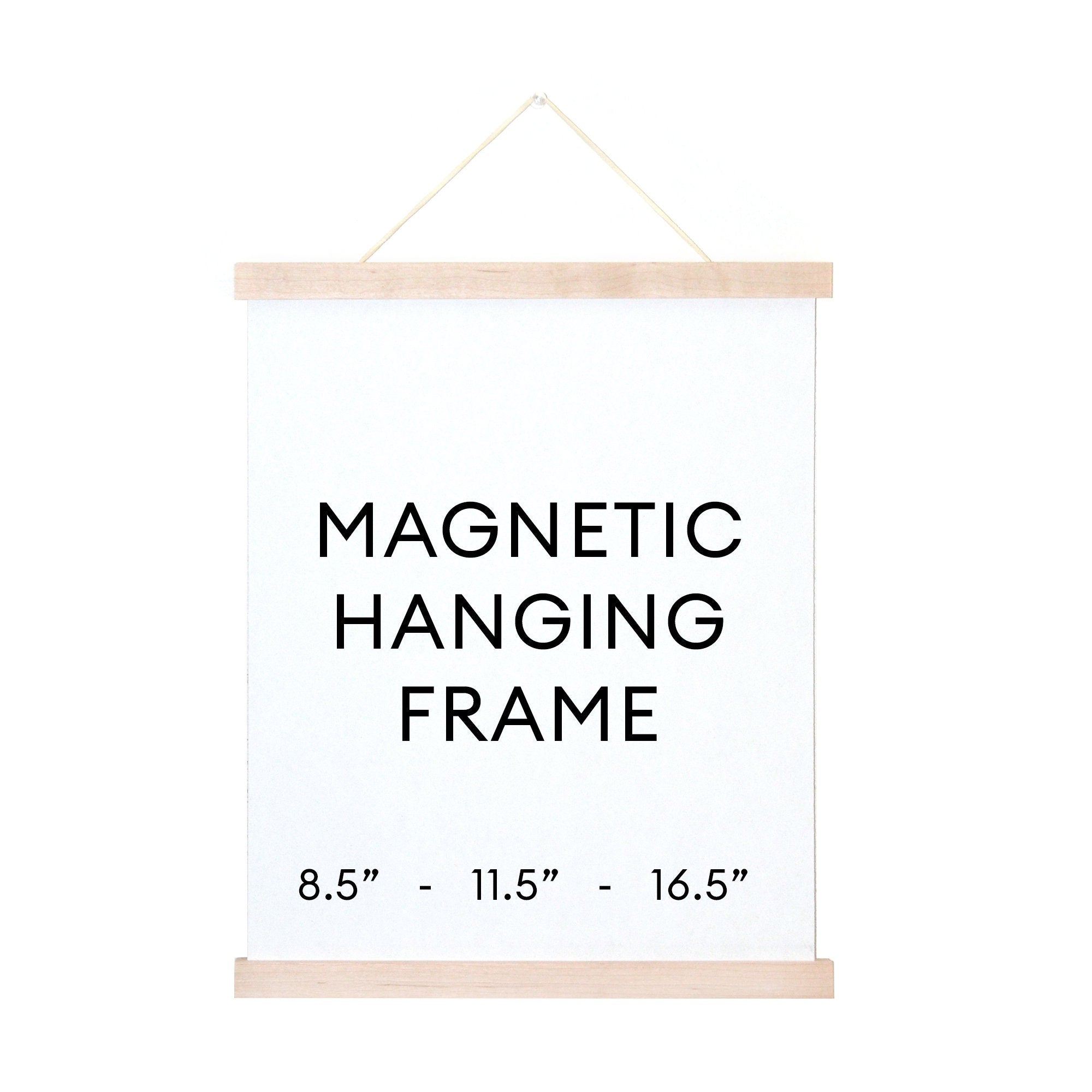 Magnetic Wood Hanging Poster frame