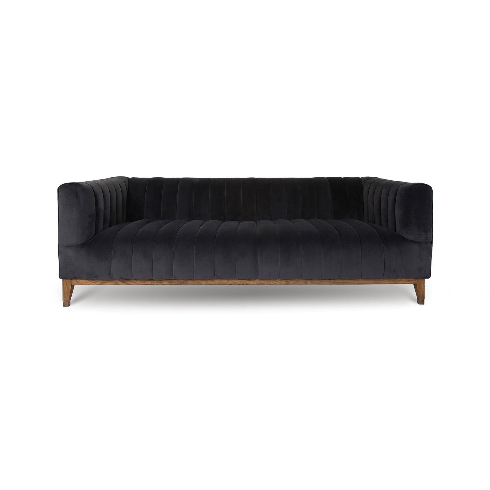 Elliot Sofa- Condo Size Charcoal Velvet