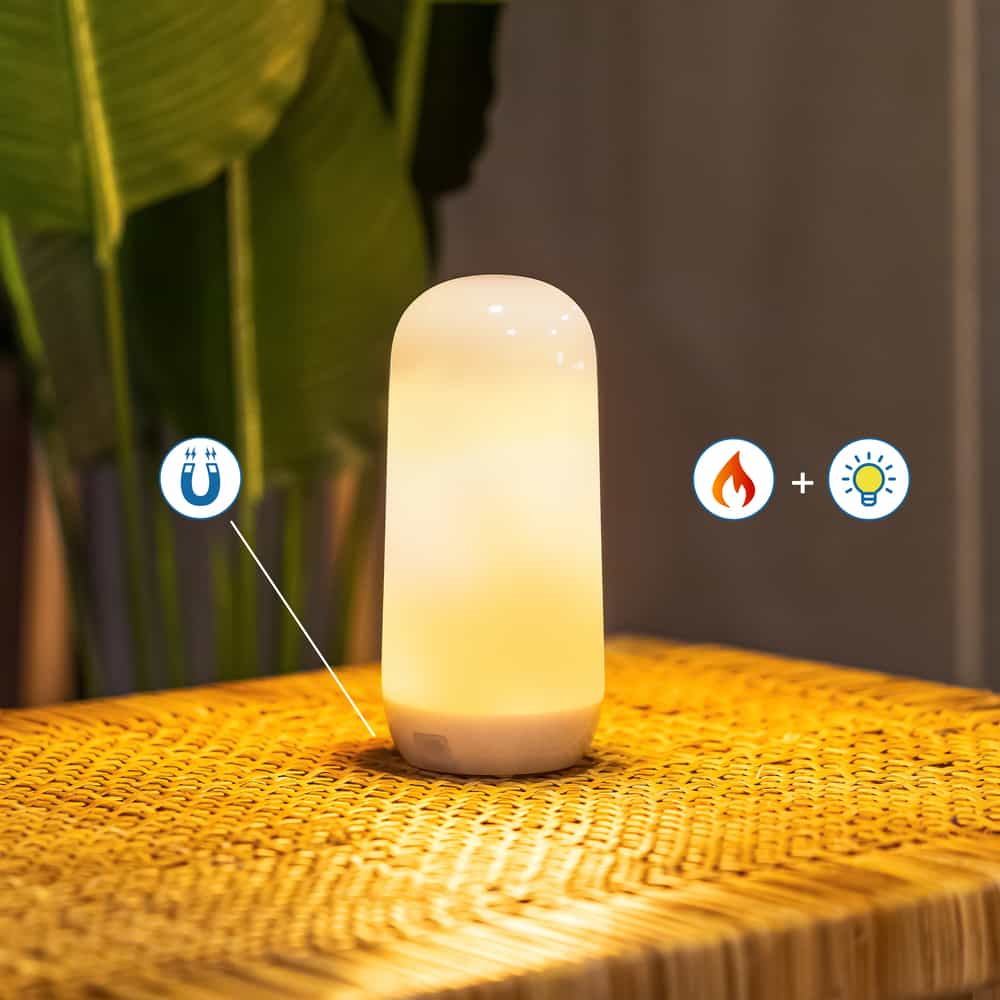 The Candy light bulb by Newgarden: portable, rechargeable, and magnetic. For light anywhere, controlled via remote, choose Candy.