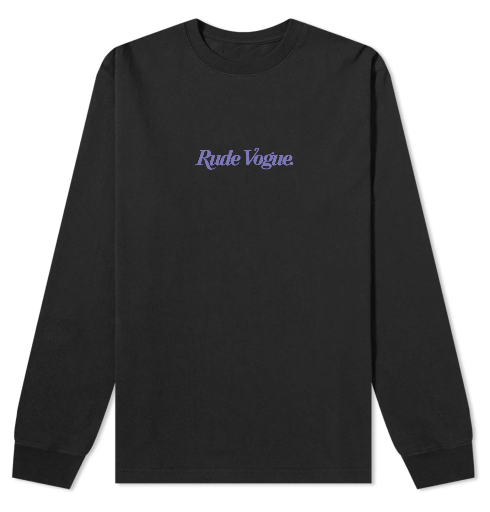Rude Vogue Long Sleeve Shirt - Black/Laker Boy Purple Logo