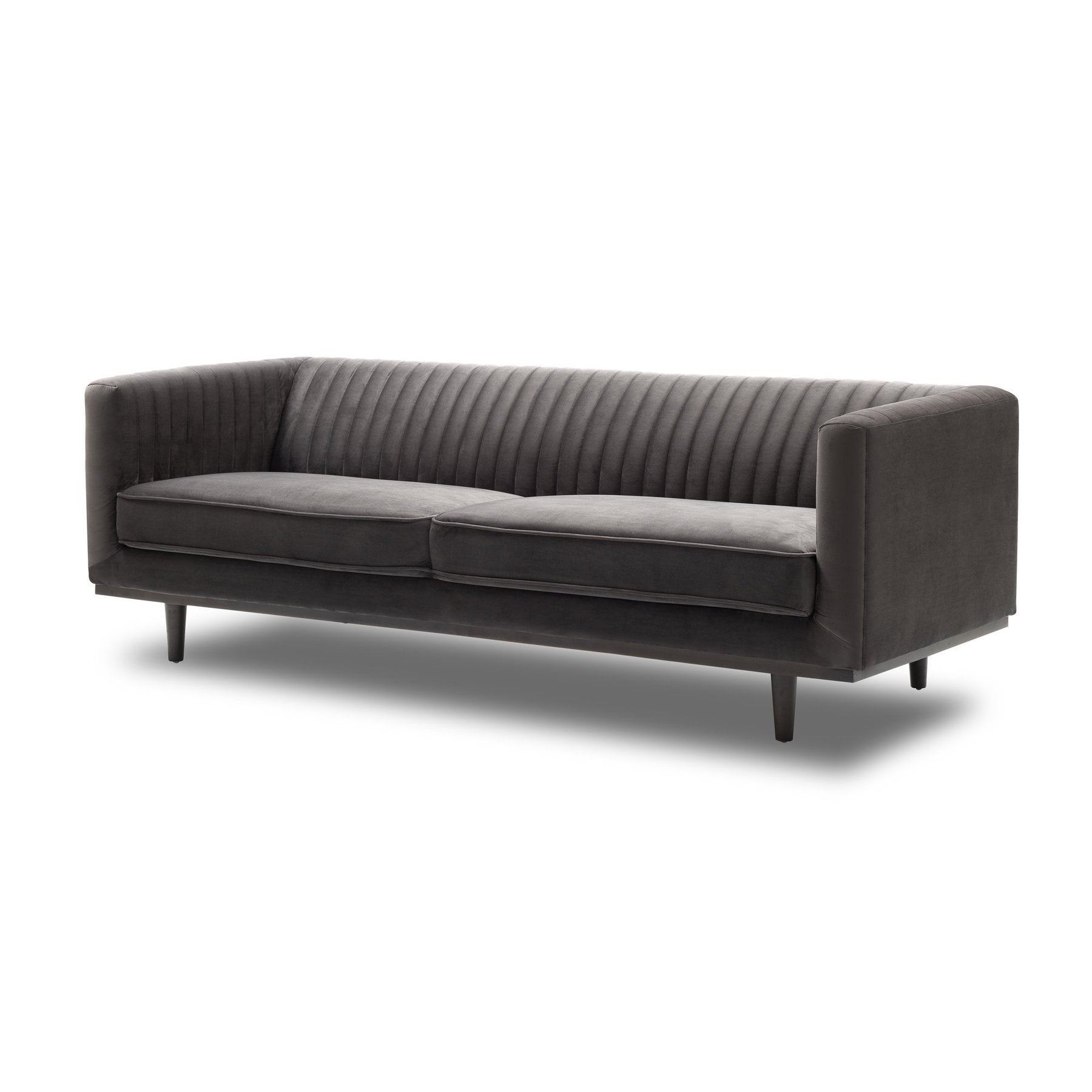 Sage Sofa- Stone Grey Velvet