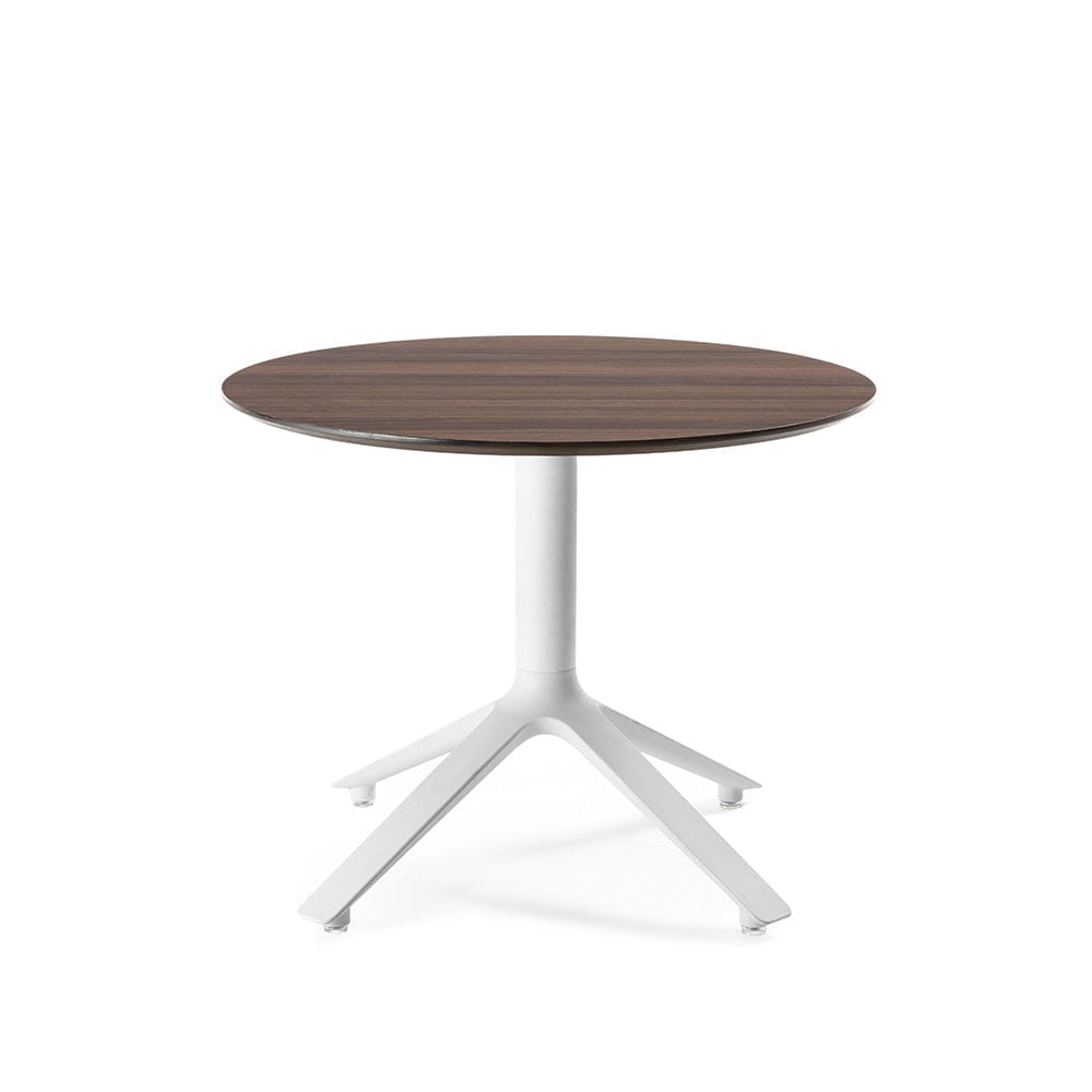 EEX - Side table w/ wooden top white / walnut / round  -  End Tables  by  TOOU