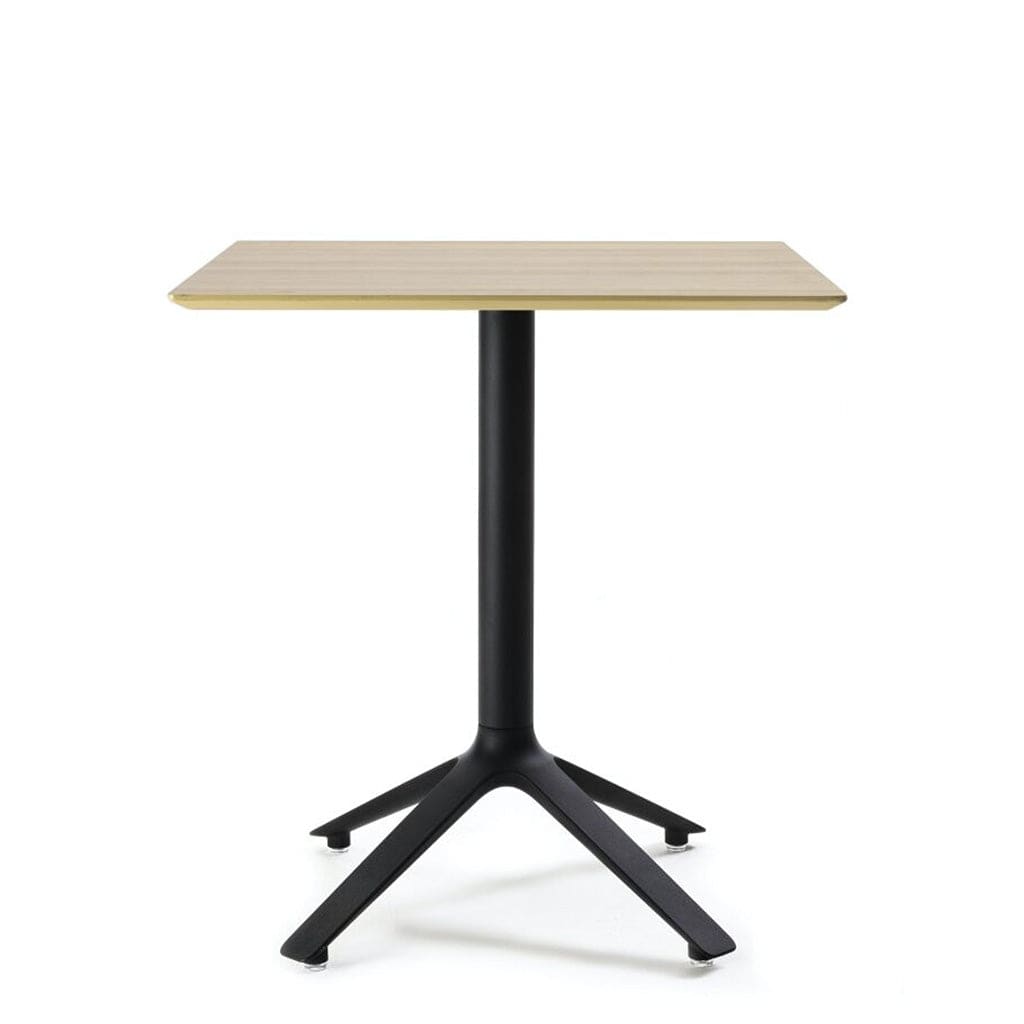 TOOU Eex - Square or Round Dining Table, Wooden top black / natural / square  -  Table  by  TOOU