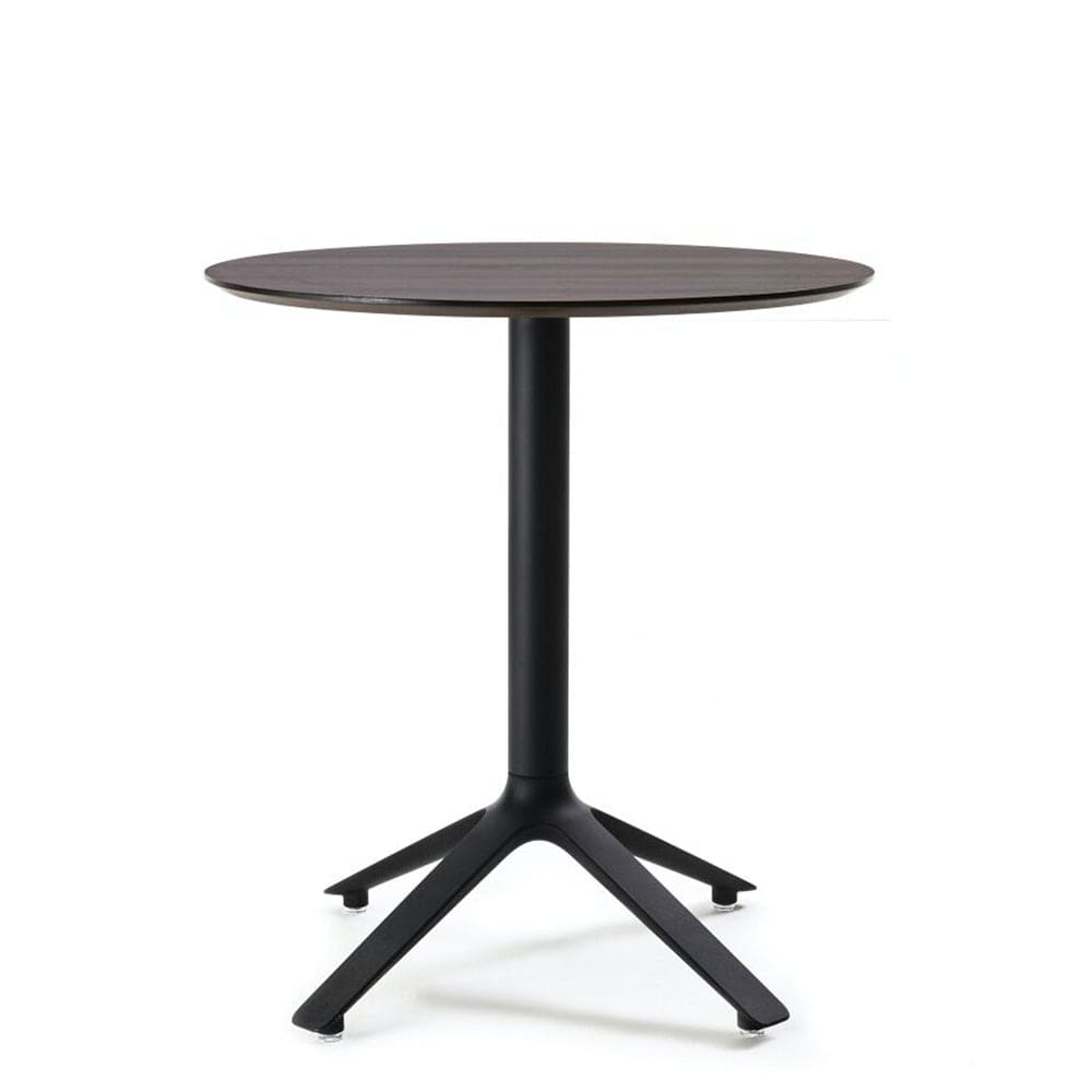 TOOU Eex - Square or Round Dining Table, Wooden top black / walnut / round  -  Table  by  TOOU