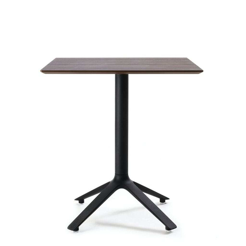 TOOU Eex - Square or Round Dining Table, Wooden top black / walnut / square  -  Table  by  TOOU