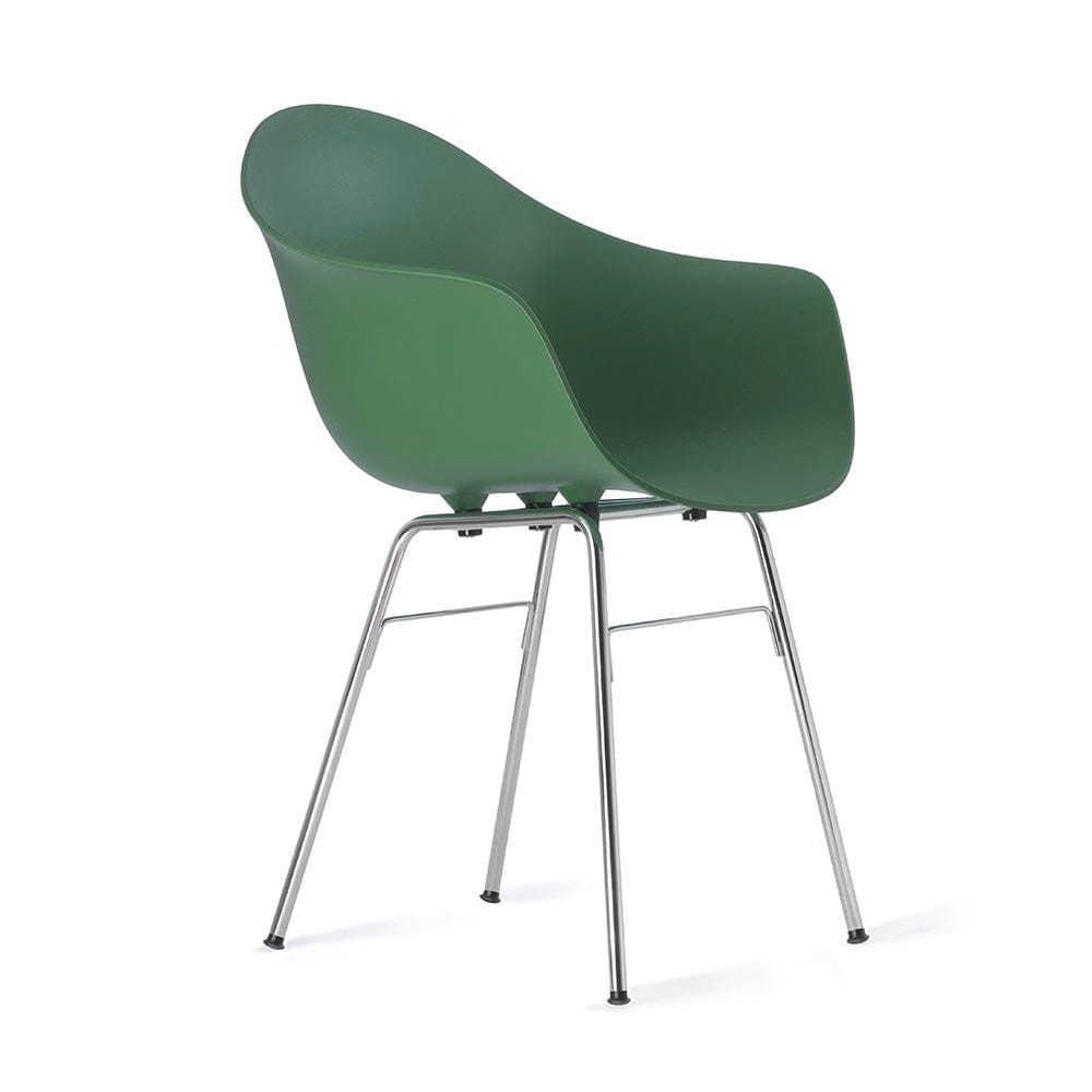 TOOU TA - Captain chair dark green / chrome  -  Chairs  by  TOOU